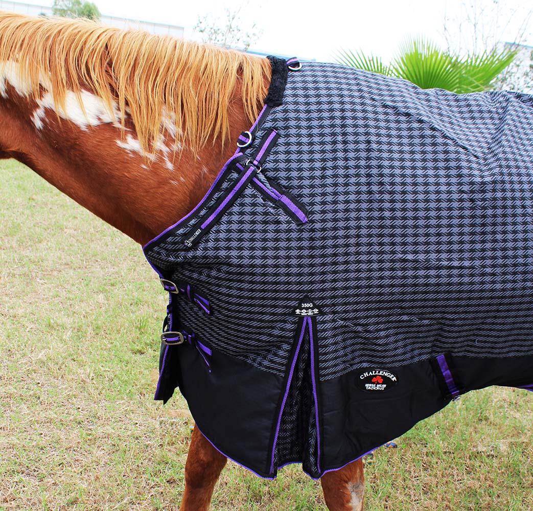 1200D Turnout Waterproof Horse WINTER BLANKET HEAVY Black 502G eBay