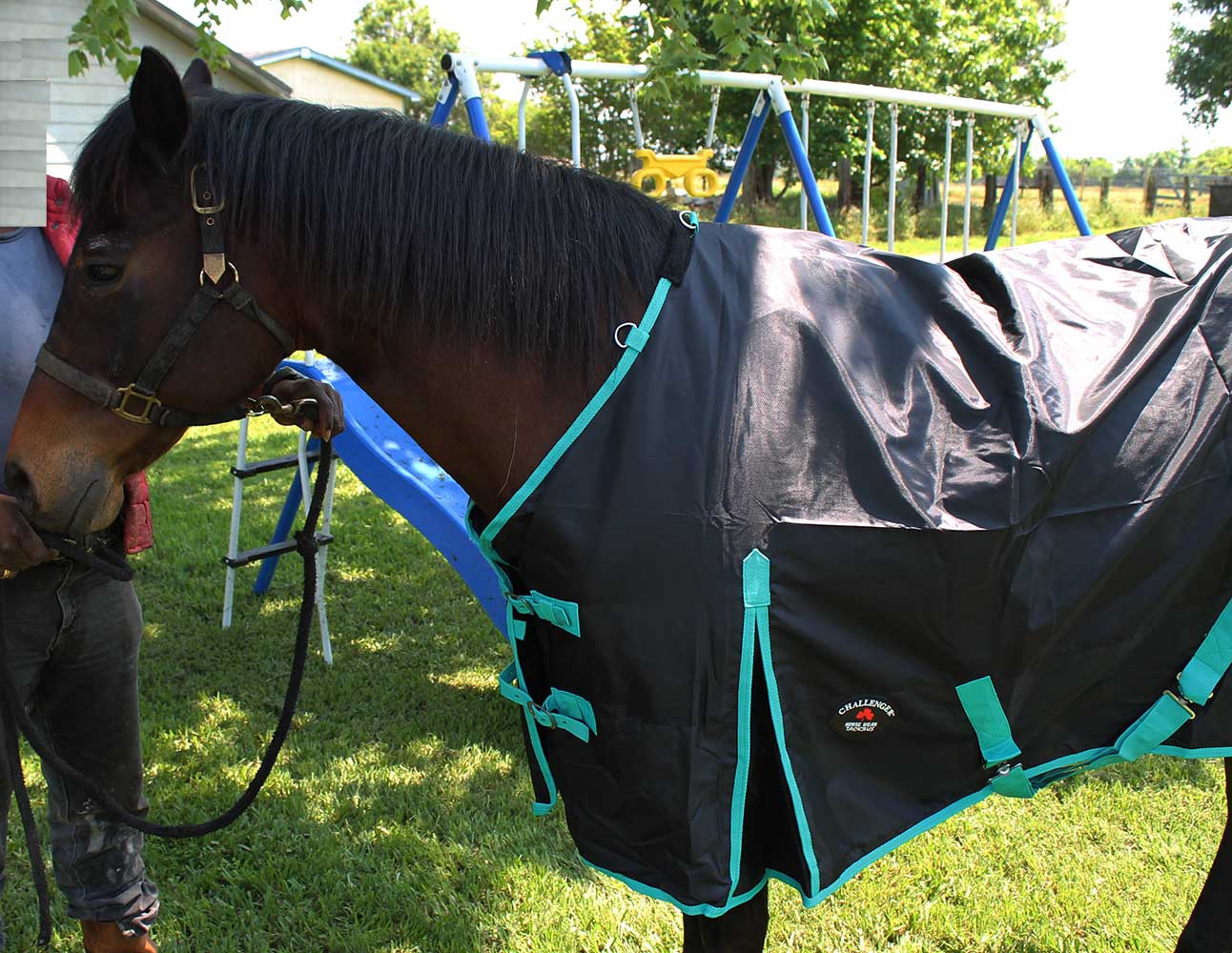 420D Turnout Water Resistant Winter Horse SHEET Light Blanket Black