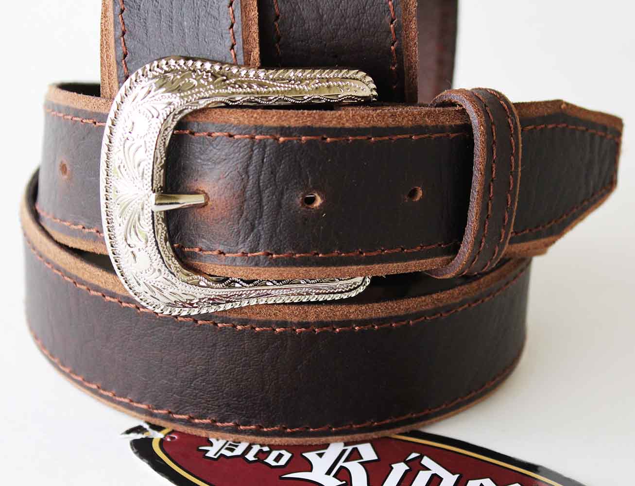 Unisex Full Grain Cowhide 100 Leather Casual Dress Belt Brown