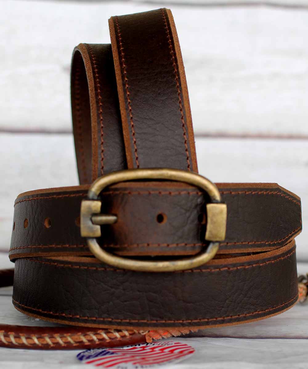 Mens 100% Cowhide Leather Strap Casual Work Dress Jeans Belt Brown 2613RS01 | eBay