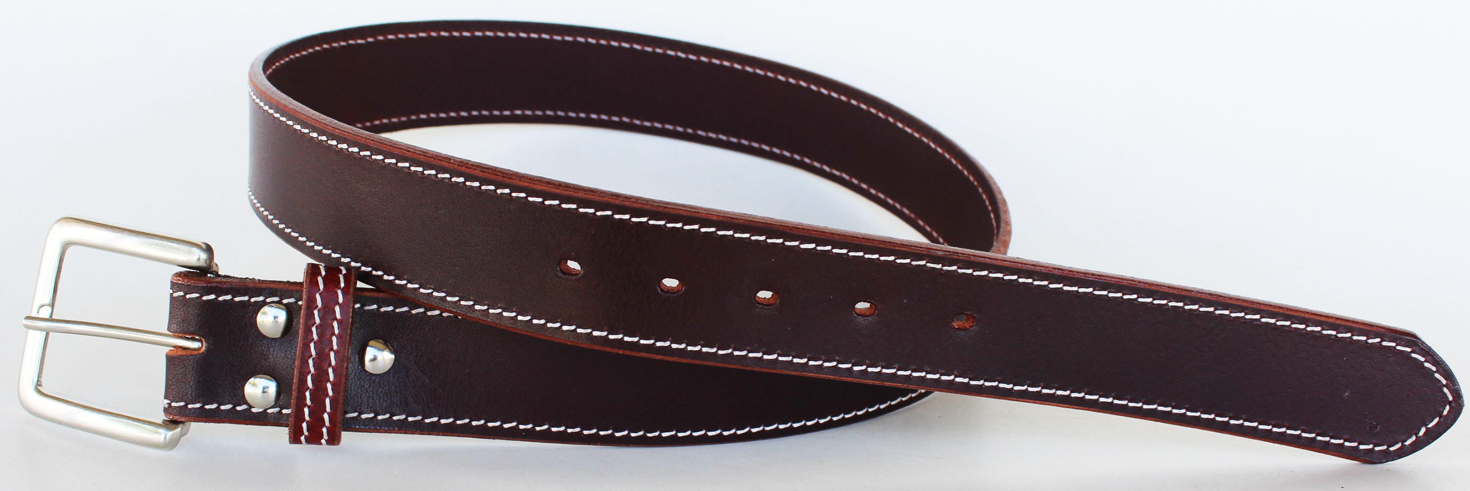 Western Heavy Duty Men Women Genuine Thick Cow Leather Belt Brown 2643RS | eBay