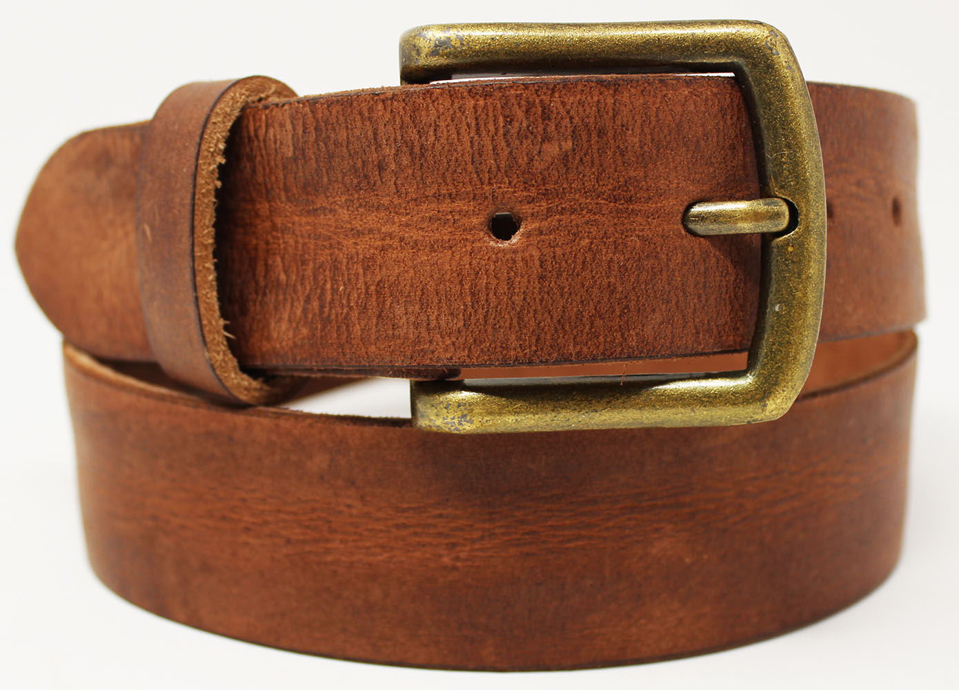 Mens Full Grain Genuine Leather Belt 1.5" Work Casual Belt Change