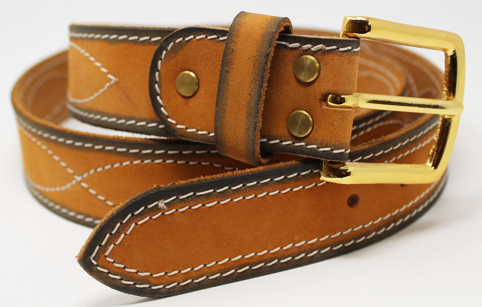 Mens Brown Leather Belt With Removable Buckle Ebay Paul Smith