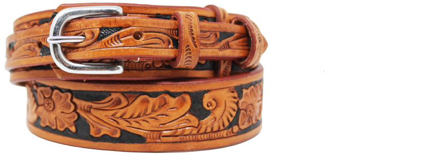 Western RANGER Tooled Leather BELT Hand Carved Floral 26Ranger11 | eBay