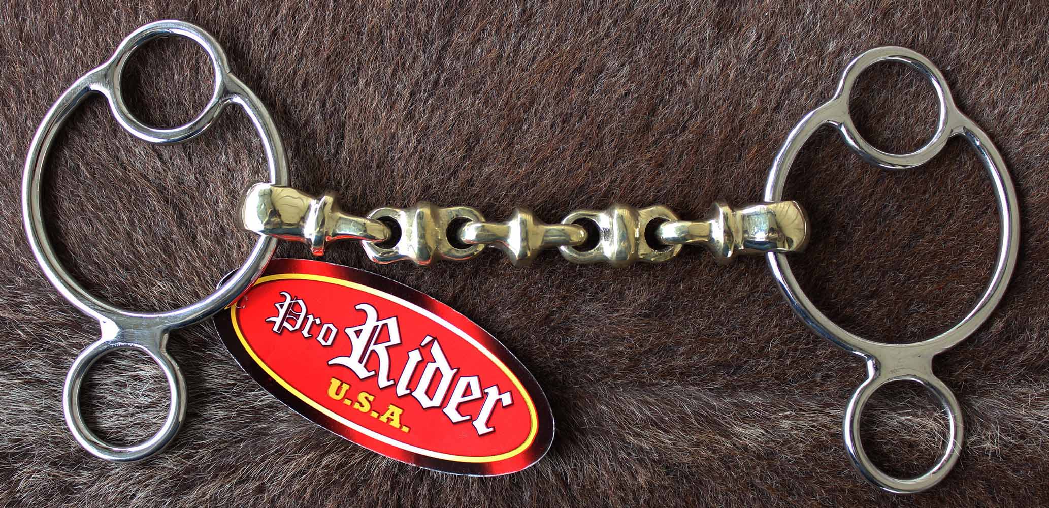 Horse SS 3 Ring Continental Dutch Gag Waterford Bit with 5 1/2" Copper