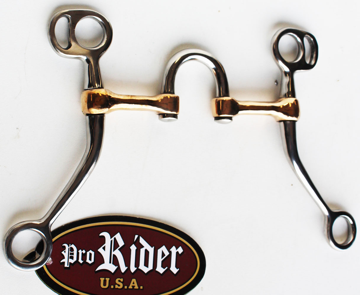 Horse Western 5" Copper Mouth Medium Port Correction Bit 35534B