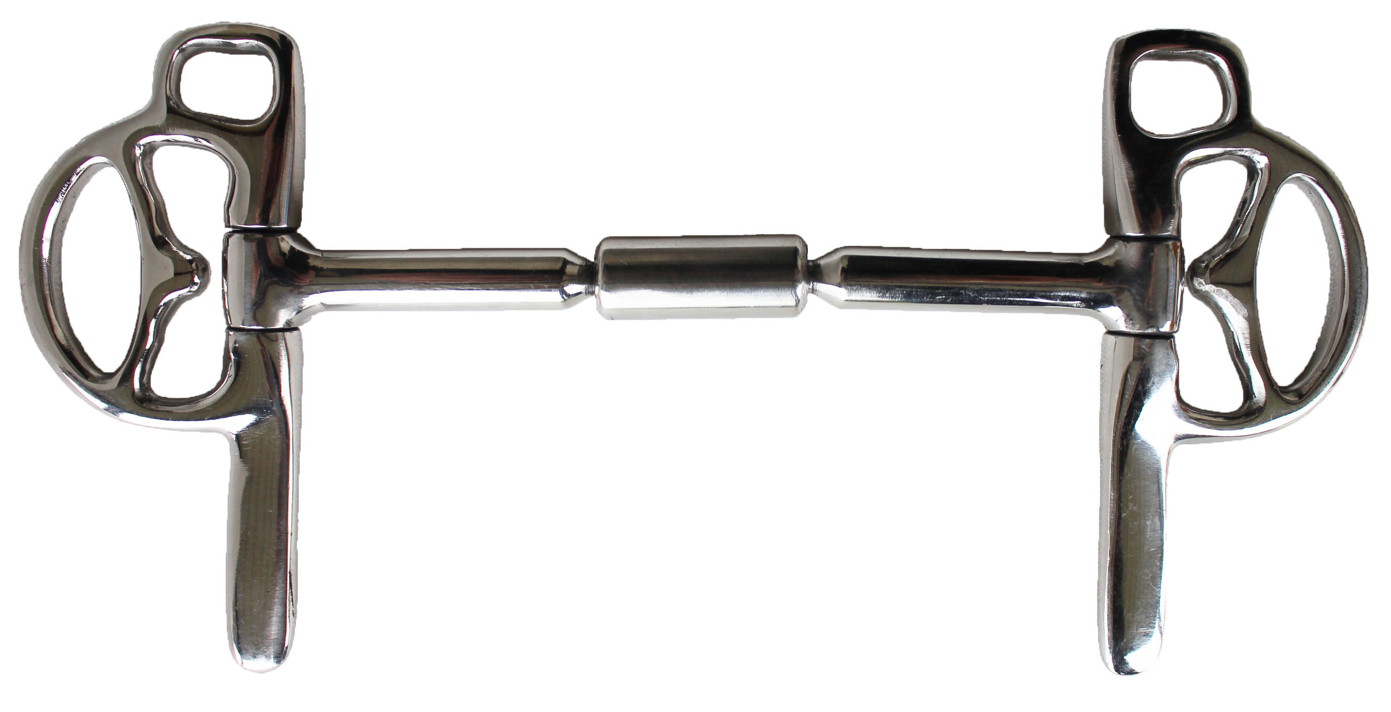 Cheval 5/" à manches courtes double articulé Rouleau Bouche demi-joue Conduite Bit 35612B