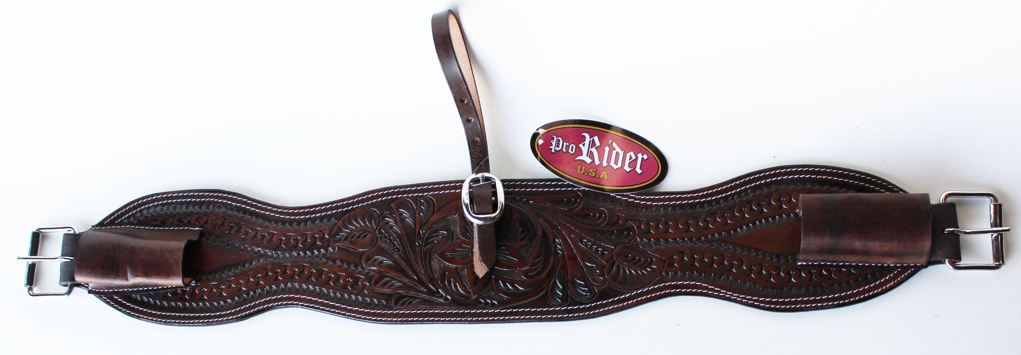 Horse Brown Leather Western Back Cinch Girth Flank Saddle Cinches 33