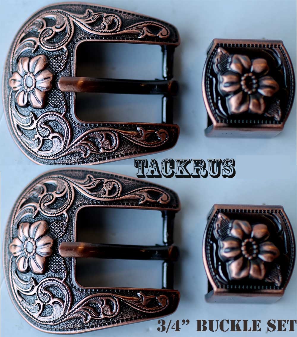 SET OF 2 Buckle 3/4" Horse Saddle Western Headstall Bridle Tack Floral