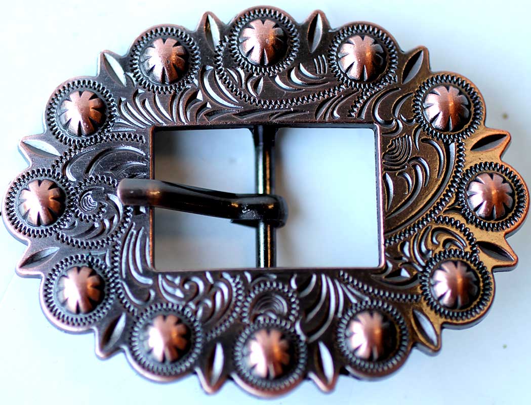 SET OF 2 Bridle Buckle 3 4" Horse Saddle Western Headstall Tack Copper