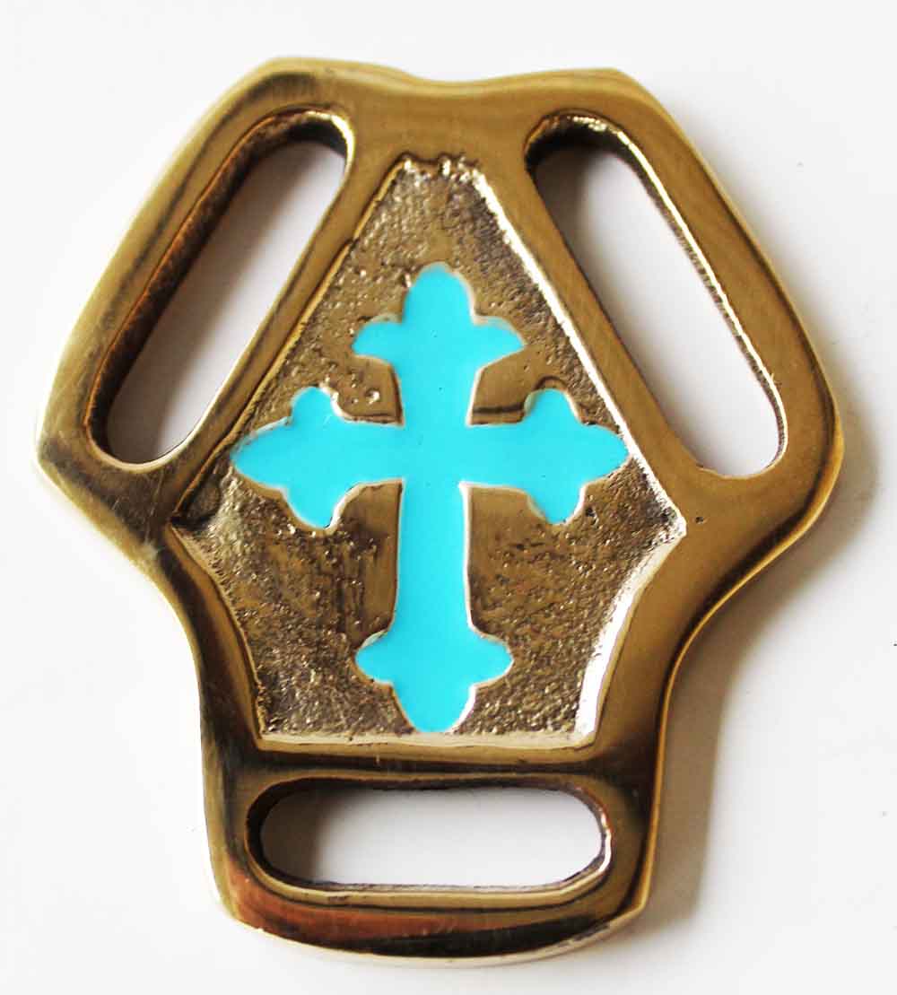 Horse Western Tack Solid Brass Hardware Breast Collar Martingale Center 5822 • CAD 13.43