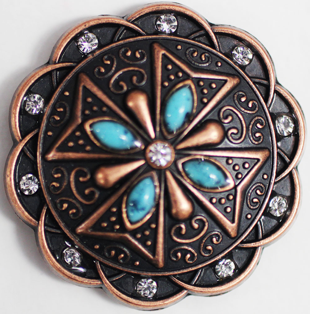 Concho 4 Conchos Rhinestone Horse Saddle Western Bridle CO224B for sale