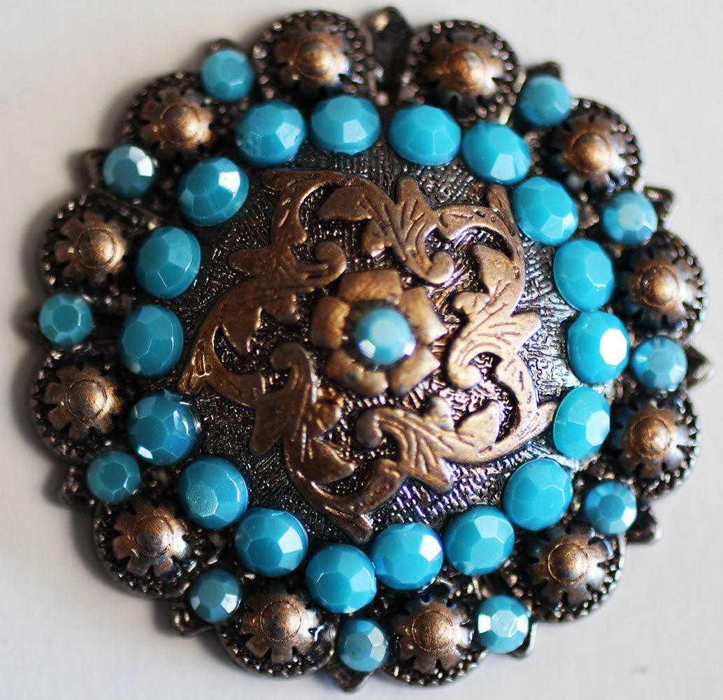 Concho 4 Conchos Rhinestone Horse Saddle Western Bridle Berry 401293