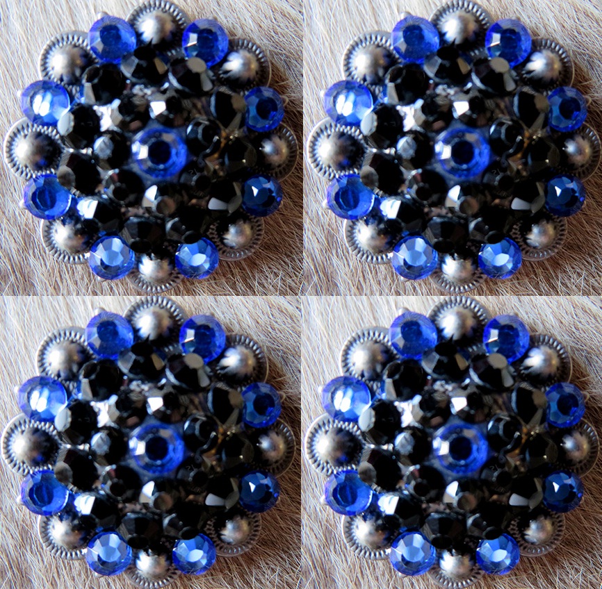 4 Conchos Rhinestone Horse Saddle Western Rodeo Bridle Berry CO64