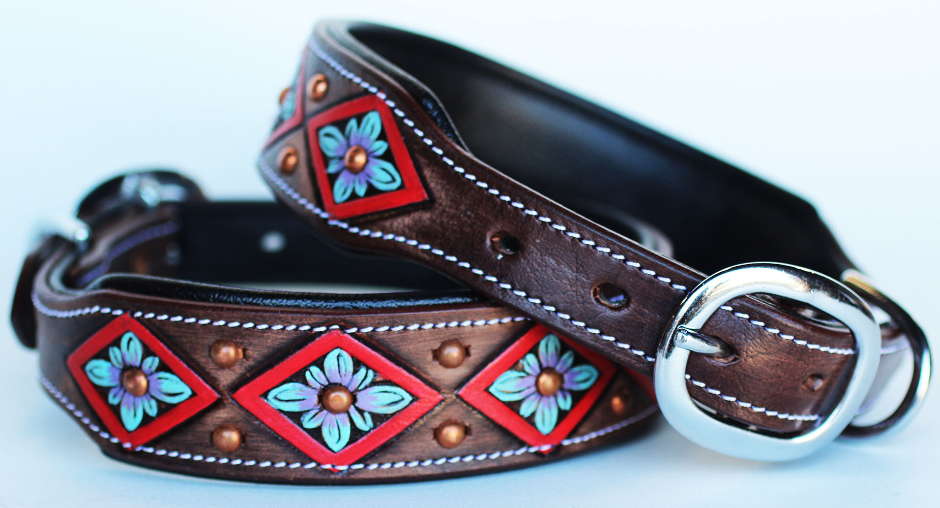 Rhinestone Dog Puppy Collar Crystal Western Cow Leather 6020RD eBay