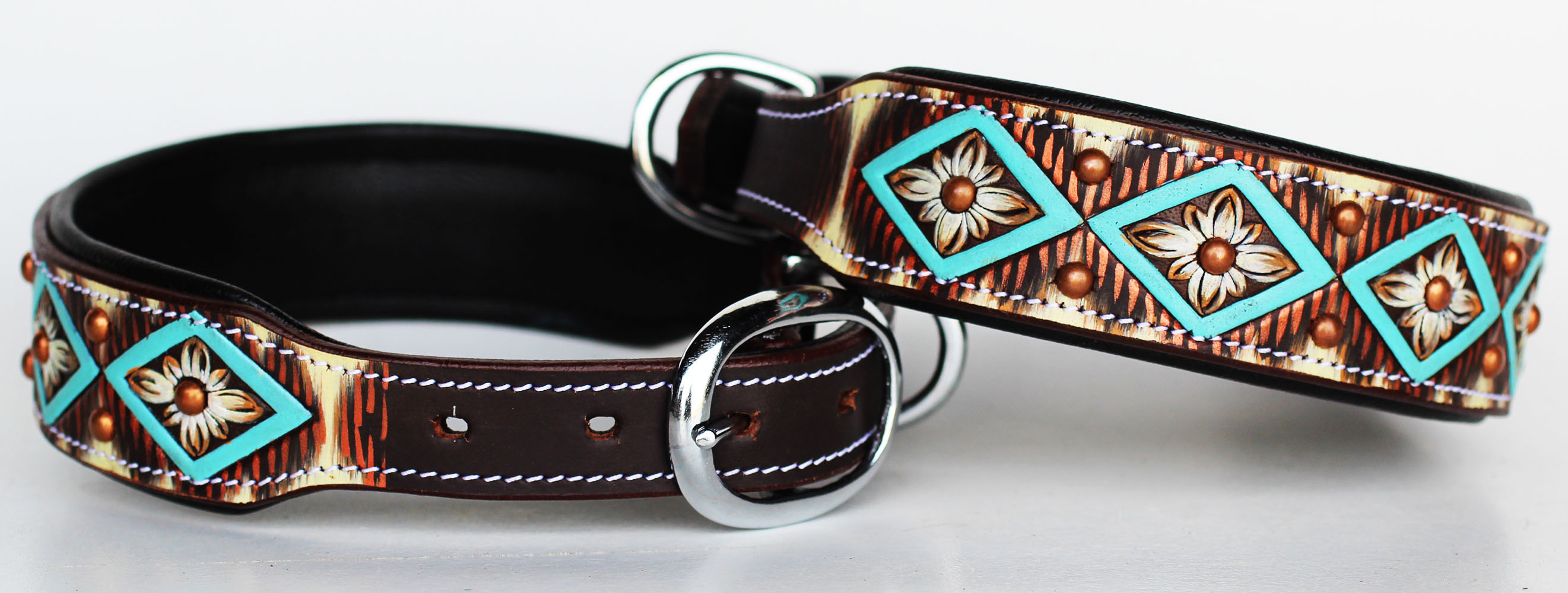 Rhinestone Dog Puppy Collar Crystal Western Cow Leather 6035 eBay