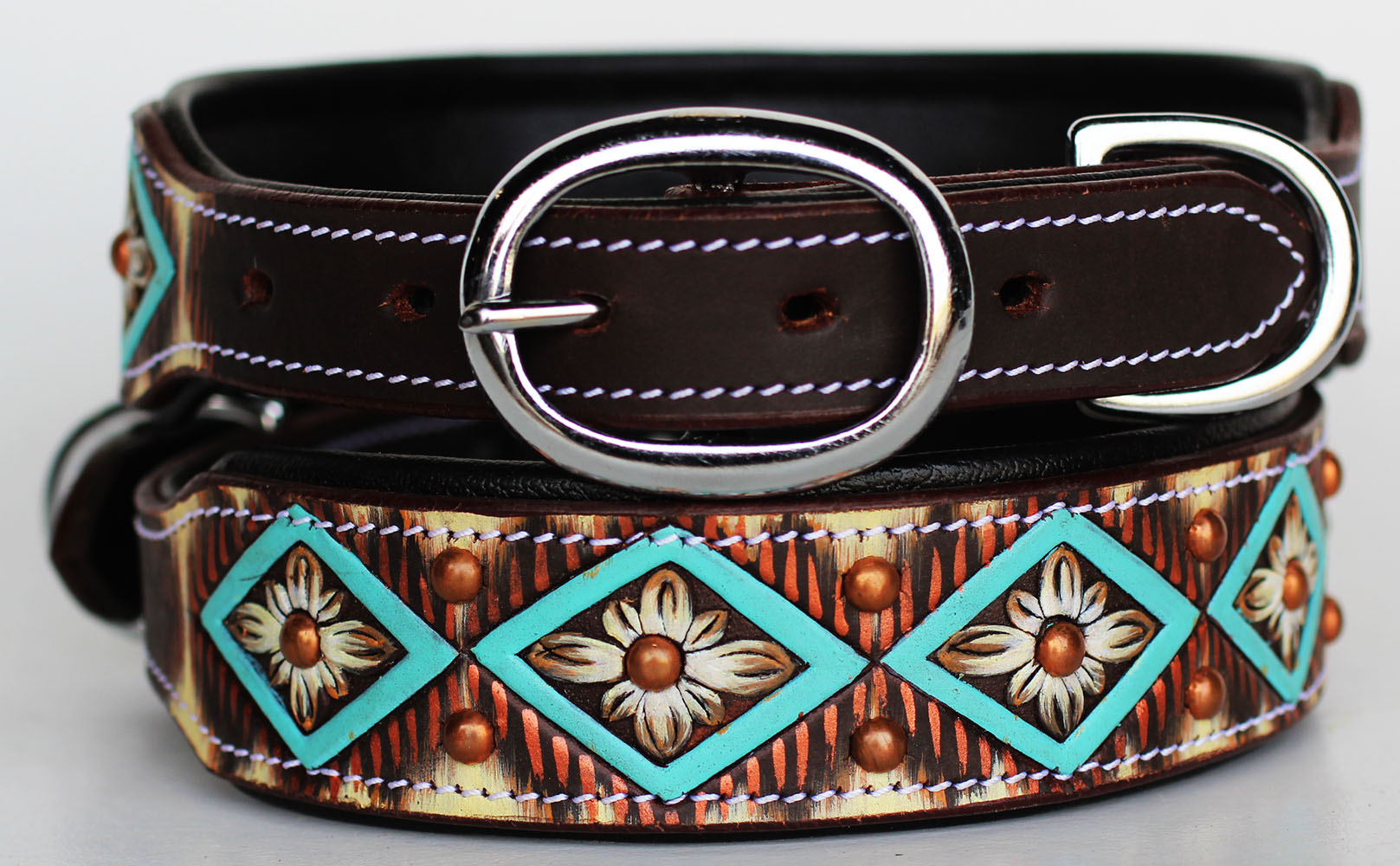 Rhinestone Dog Puppy Collar Crystal Western Cow Leather 6035 eBay