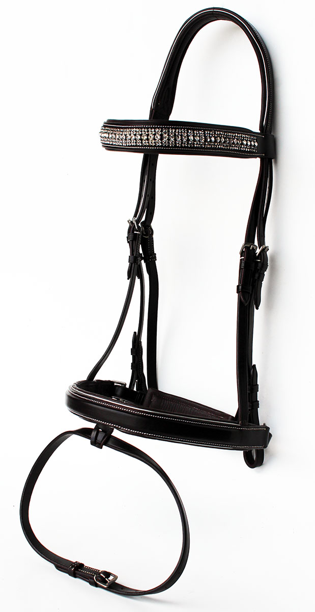 Horse English Bridle Jumper Hunter Dressage Figure 8 Show Bling Brown