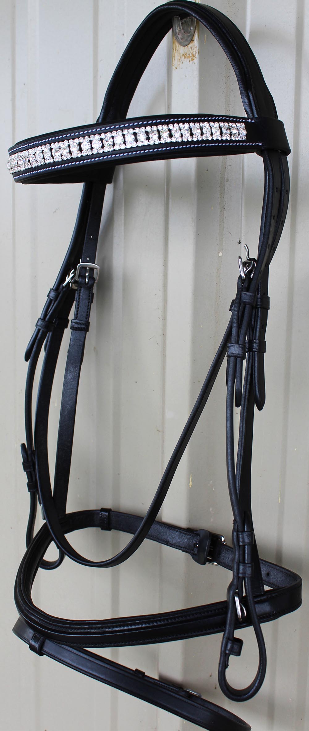 Horse English Padded Leather Show Bridle Crystal Bling Full 803S36 eBay