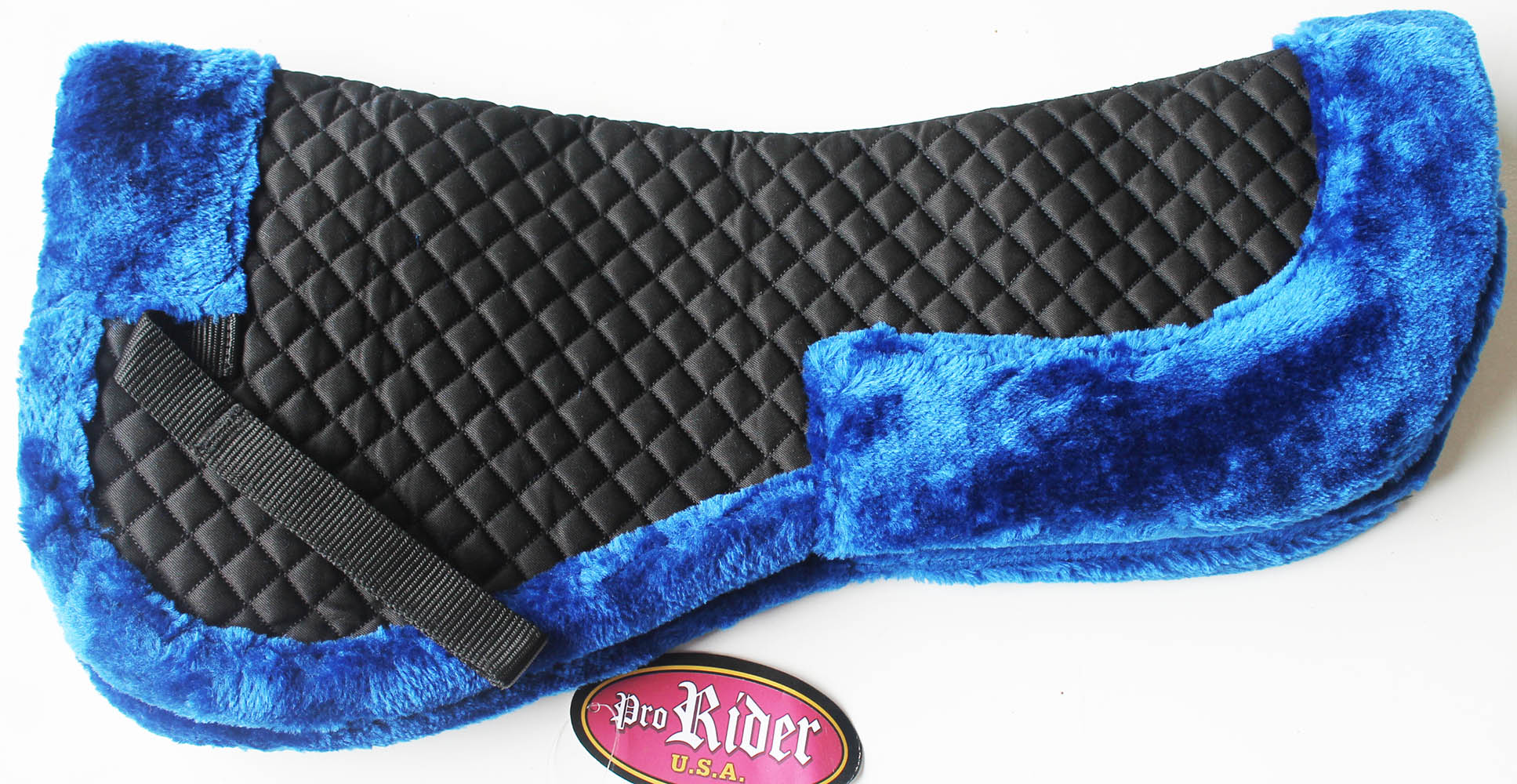 Horse English Western SADDLE Faux Fur Half Pad Black 12216 eBay