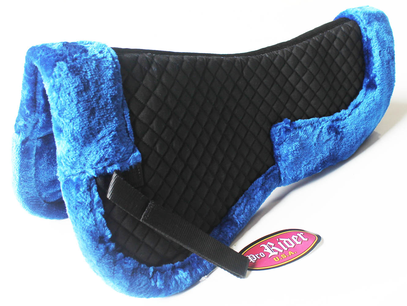 Horse English Western SADDLE Faux Fur Half Pad Black 12216 eBay
