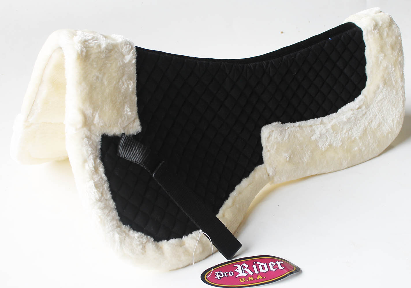 Horse English Western SADDLE Faux Fur Half Pad Black 12216 eBay