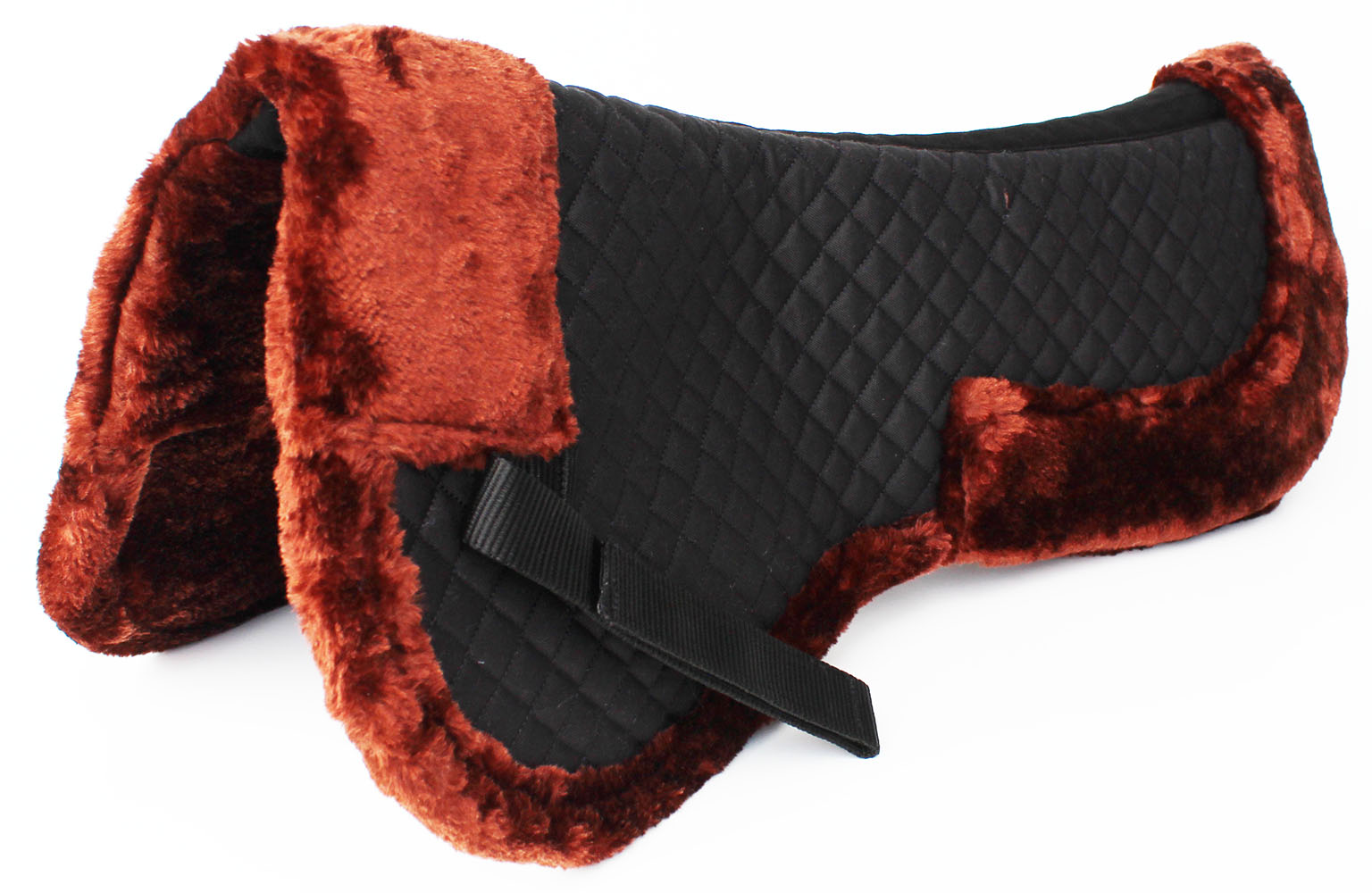 Horse English Quilted SADDLE Half Pad Correction Wither Relief Fur