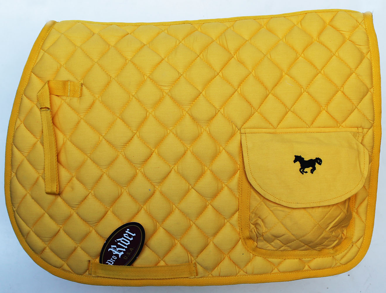 Horse Quilted ENGLISH SADDLE PAD Tack Trail Riding Yellow 7227 eBay