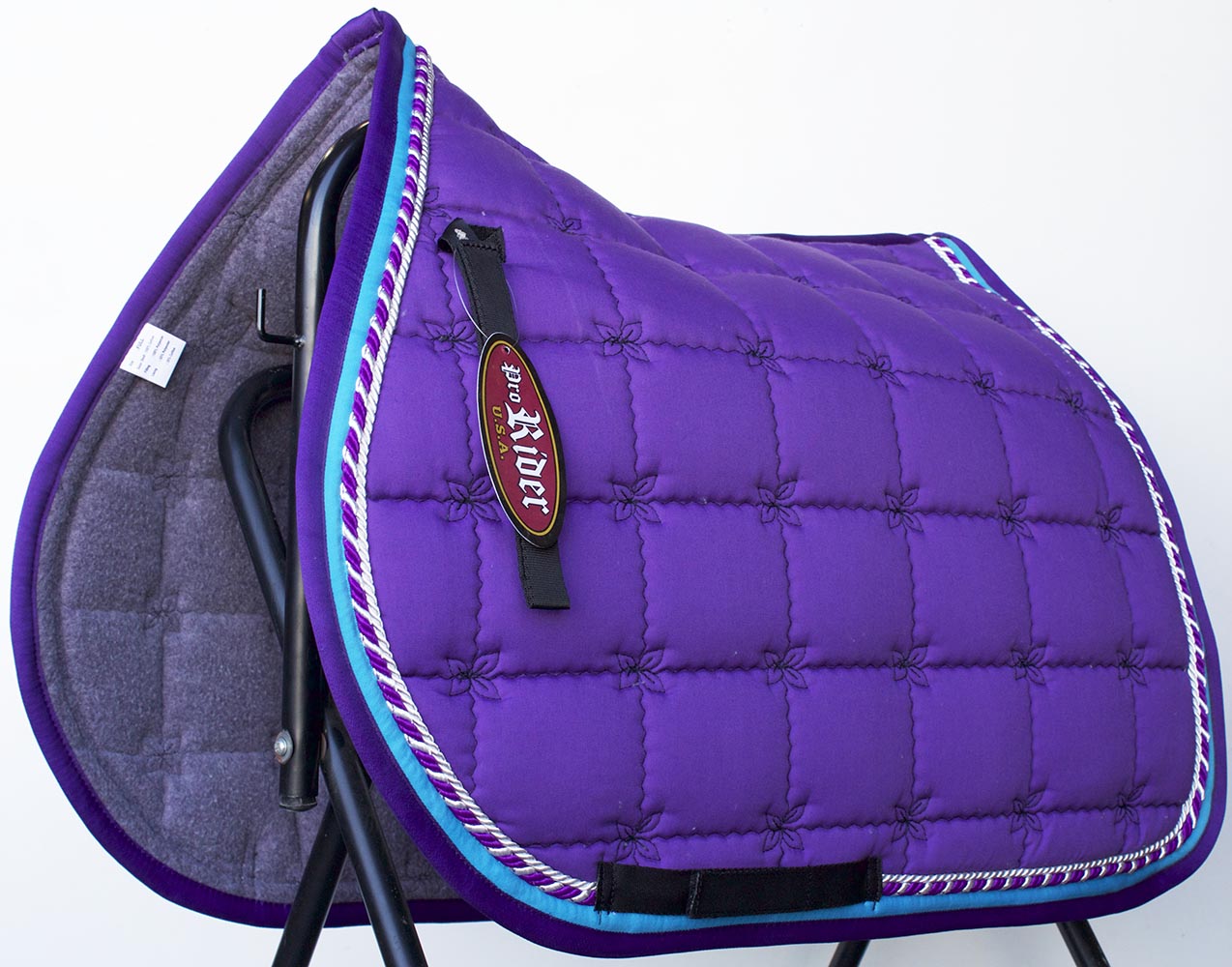 HORSE QUILTED ENGLISH SADDLE PAD Tack Trail Riding Contoured Purple 72F15 eBay