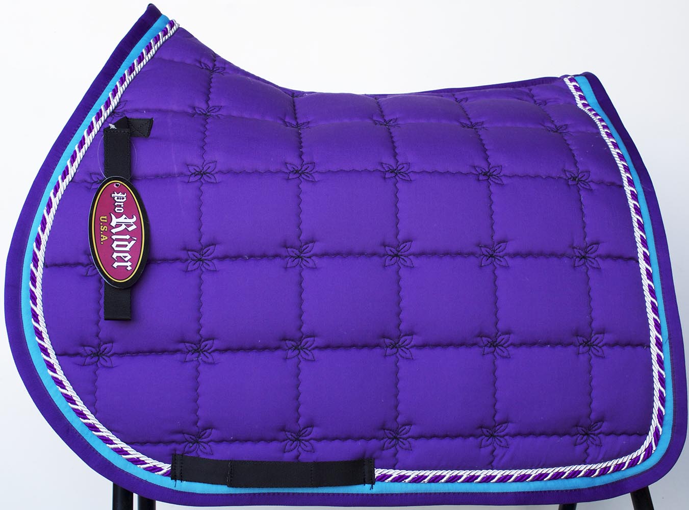 HORSE QUILTED ENGLISH SADDLE PAD Tack Trail Riding Contoured Purple
