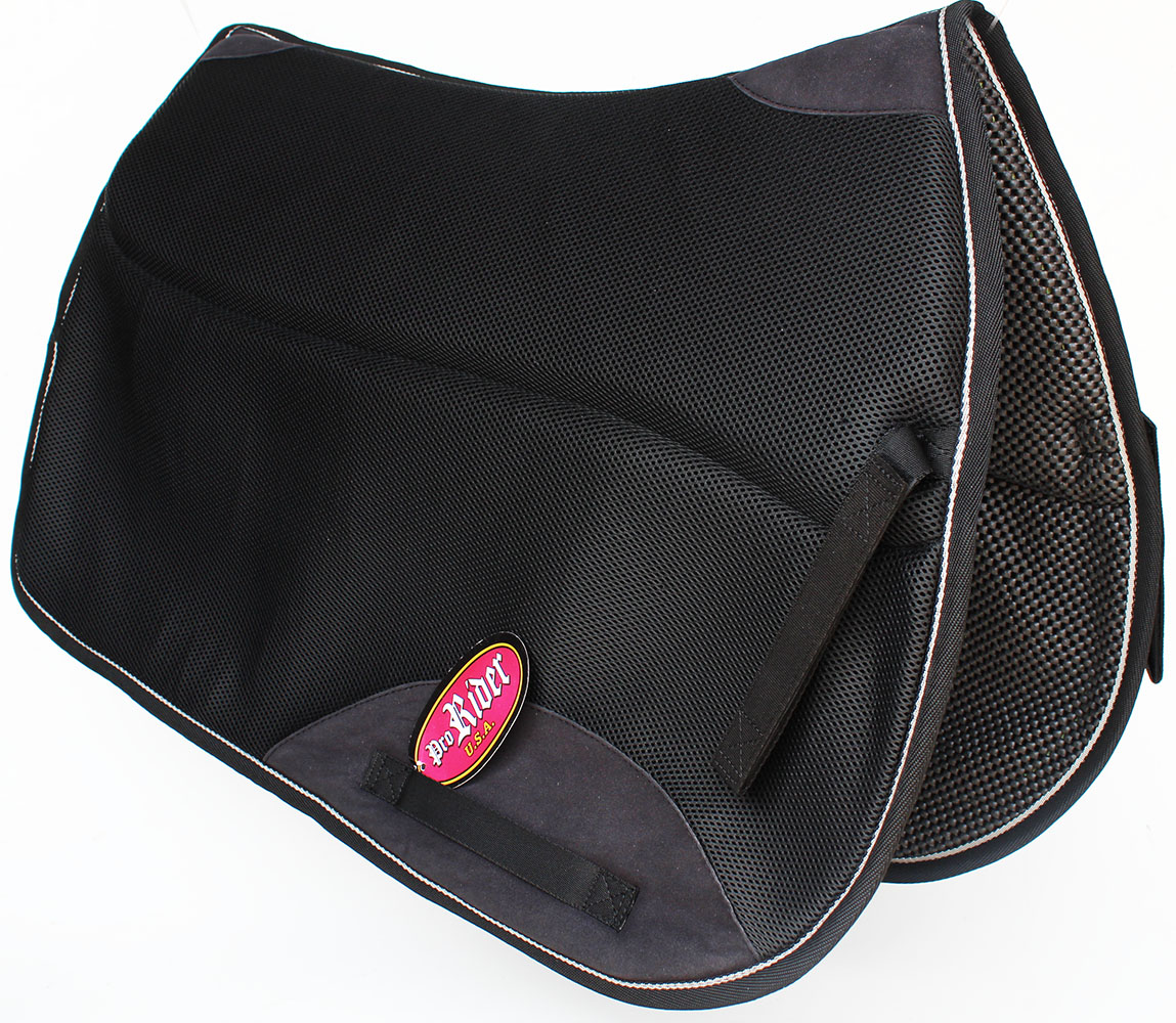 Horse English Endurance NonSlip Neoprene Dressage Saddle Pad Black