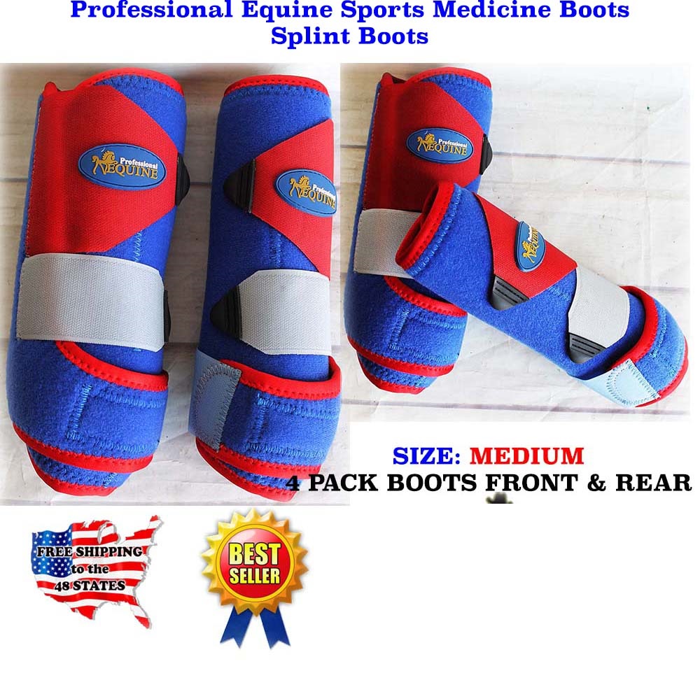 Horse Medium Professional Equine 4 Pack Sports Medicine Splint Boots
