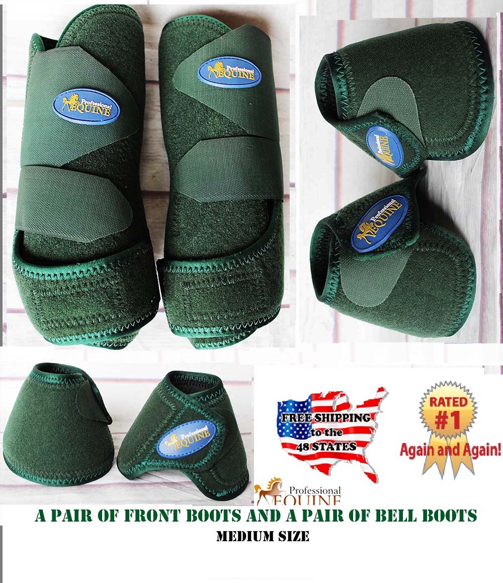 Horse Medium 4Pack Professional Equine Sports Medicine Splint Bell