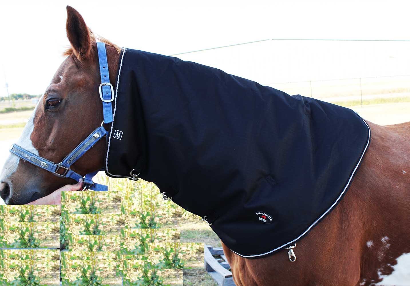 Large Horse 1200D Waterproof Winter Mane Neck Cover Challenger Blanket