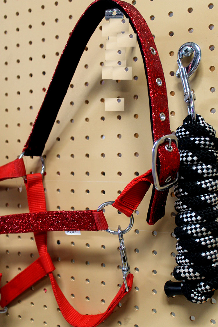 Horse Nylon Halter Lead Rope Bling Tack Noseband RED Glitter 60602 eBay