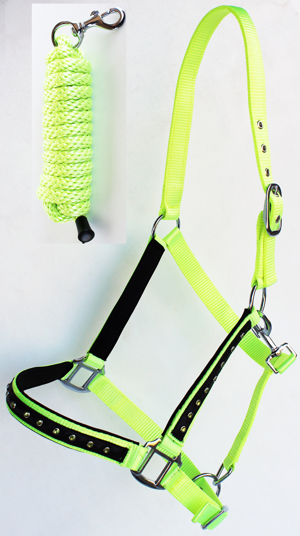 Nylon Horse Halter Hardware Padded Lead Rope Tack Rodeo Bling 606162 eBay