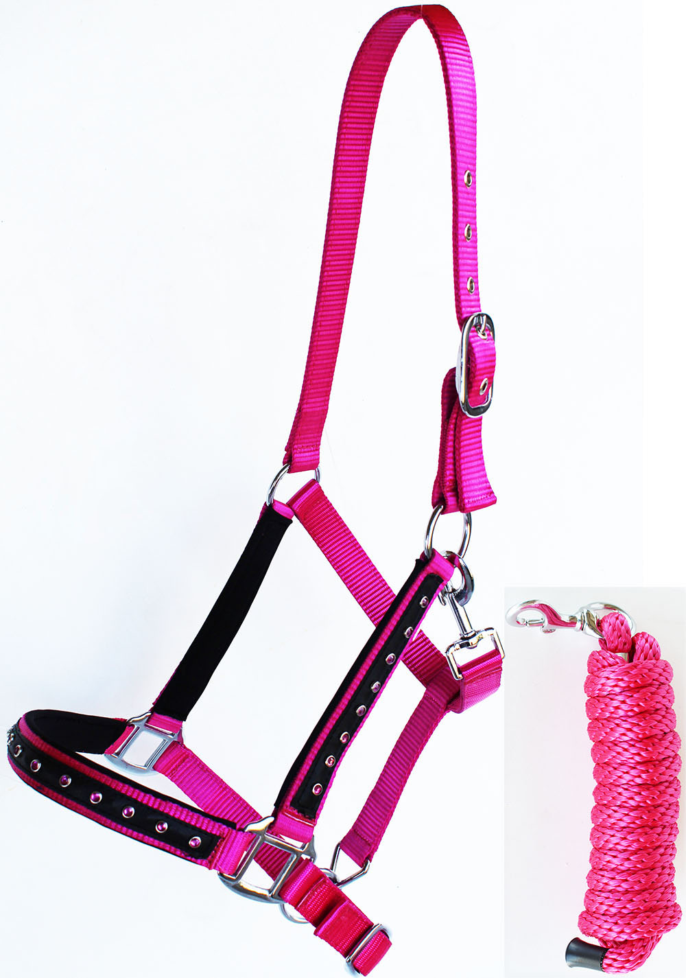 Nylon Horse Halter Hardware Padded Lead Rope Tack Rodeo Bling 606162 eBay