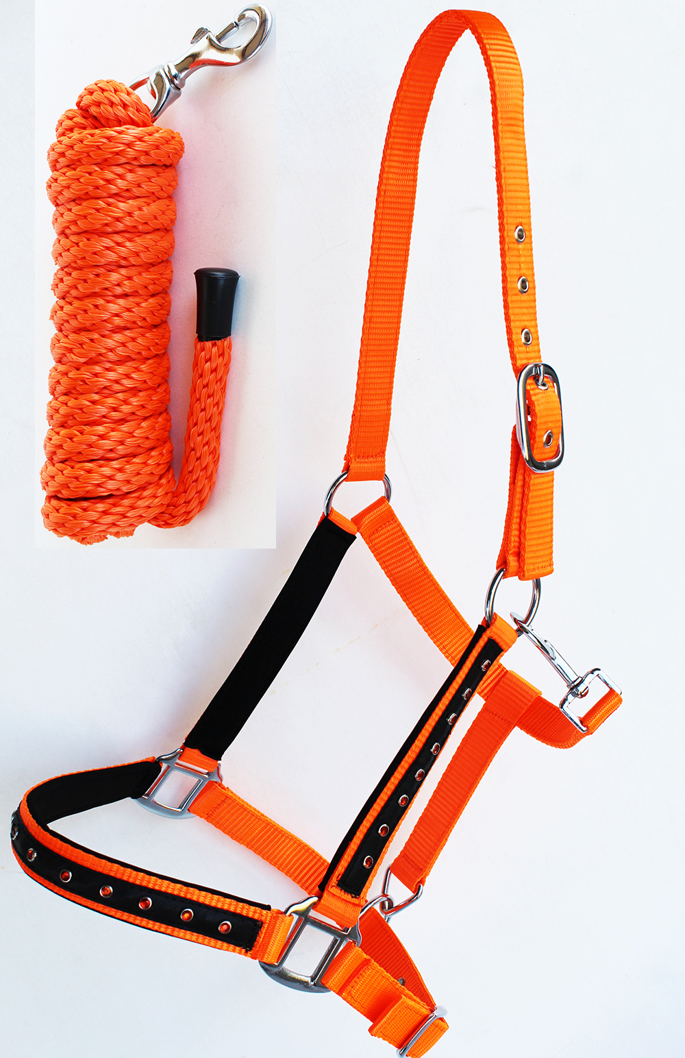 Nylon Horse Halter Hardware Padded Lead Rope Tack Rodeo Bling 606162 eBay
