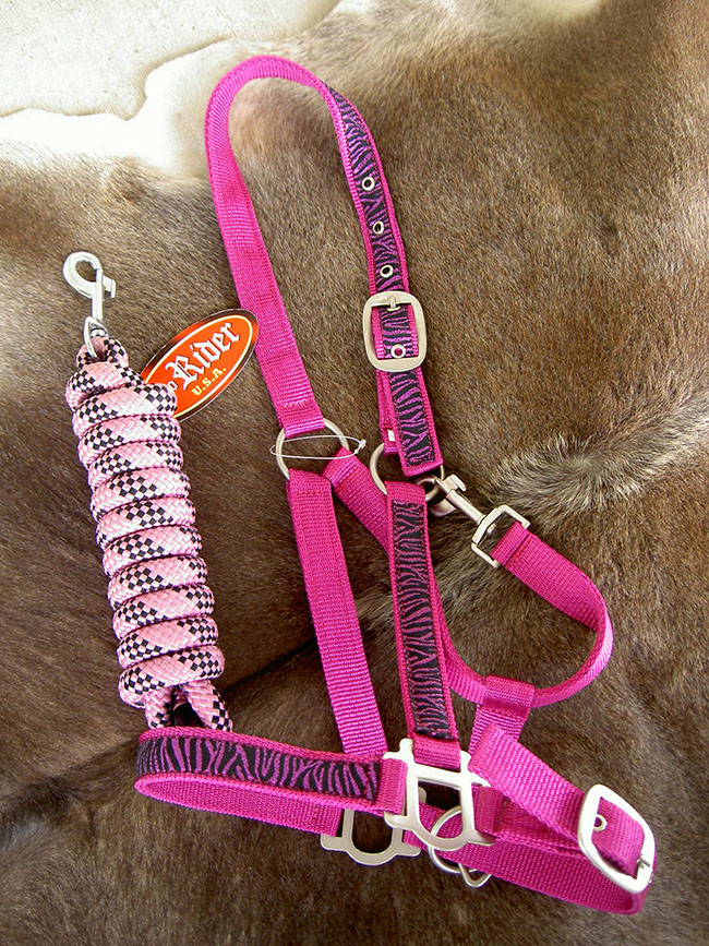 Nylon Horse HALTER Lead Rope Bling Tack 60672 eBay
