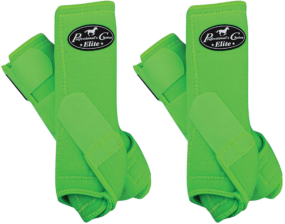 M Professional Choice SMB Ventech Elite 4 PK Horse Boots Combo Lime