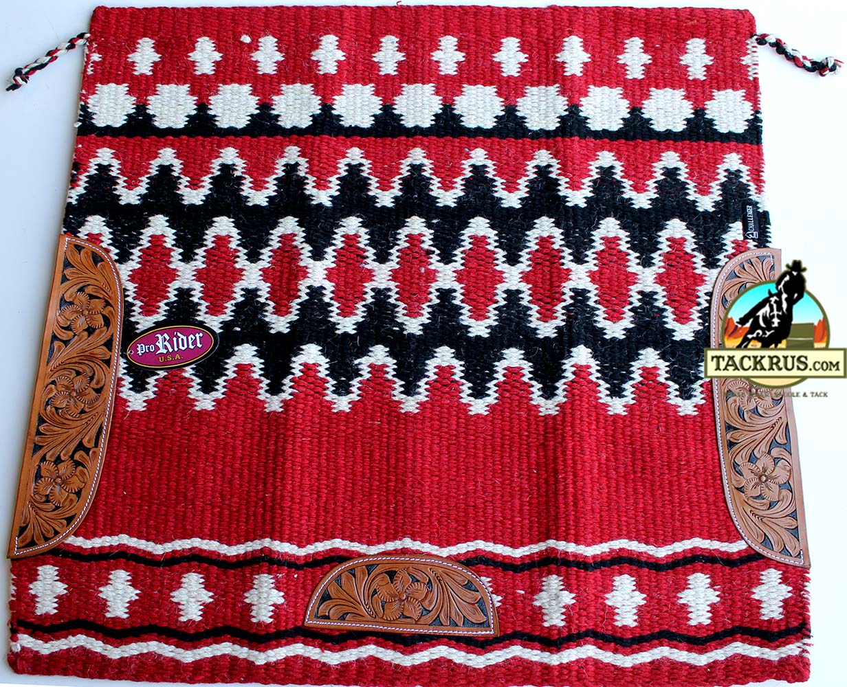 34x36 Horse Wool Western Show Trail Saddle Blanket Rodeo PAD RUG RED