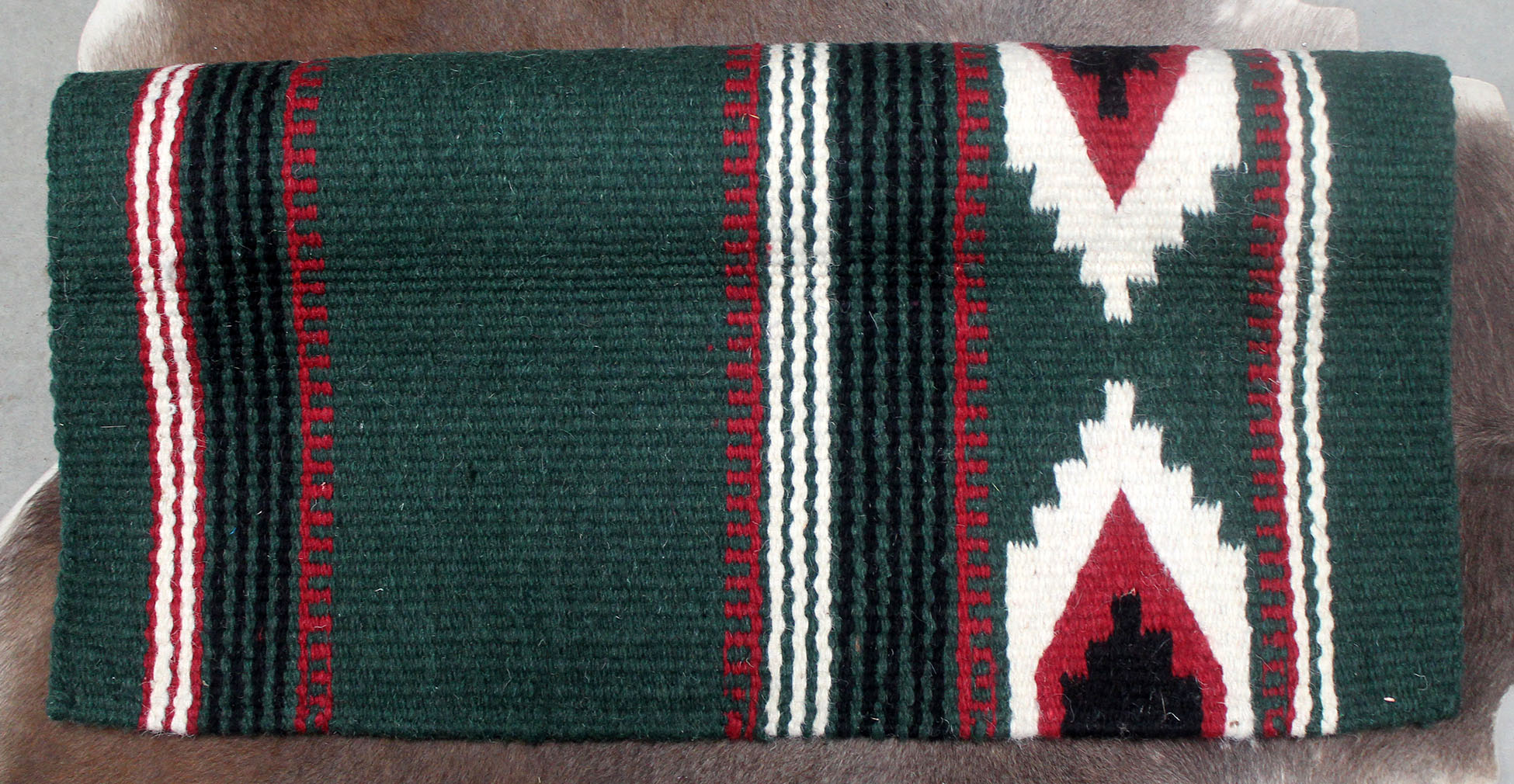 34x36 Horse Wool Western Show Trail SADDLE BLANKET Rodeo Pad Rug Green
