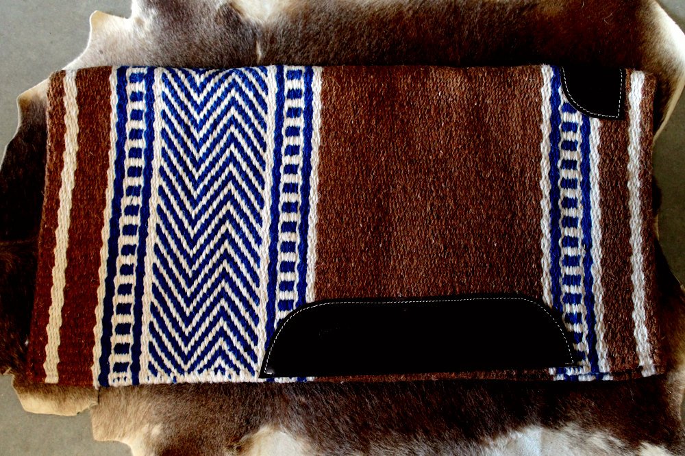 34x36 Horse Wool Western Show Trail Saddle Blanket Rodeo PAD RUG Brown