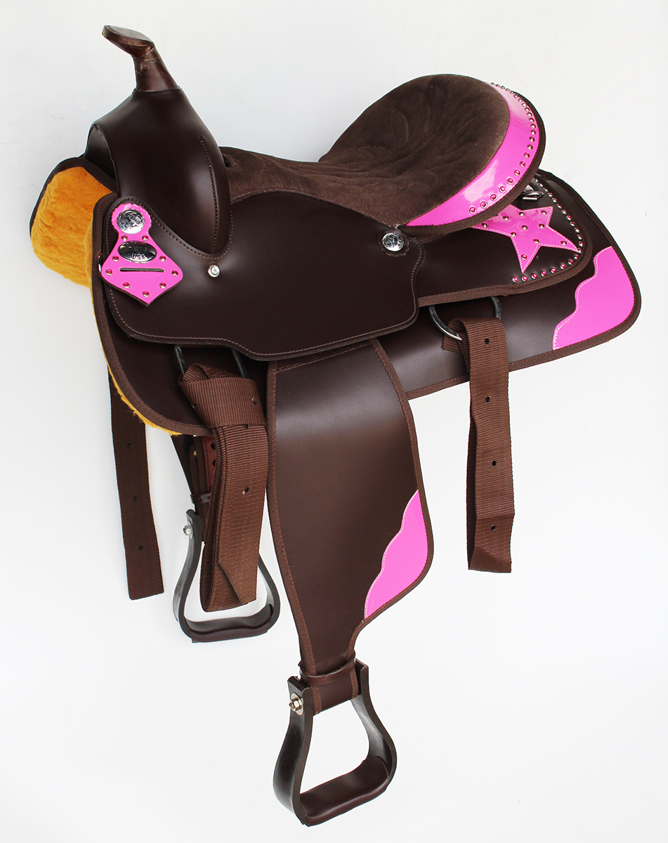 Western Cordura Trail Barrel Pleasure Horse SADDLE Bridle Marronee 4992 Western Cordura Trail Barrel Pleasure Horse SADDLE Bridle Marronee 4992