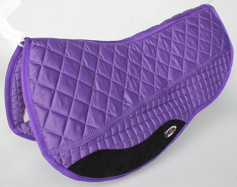 Western Horse SADDLE PAD 28X32 DOUBLE BACK BARREL FLEECE LINED PURPLE