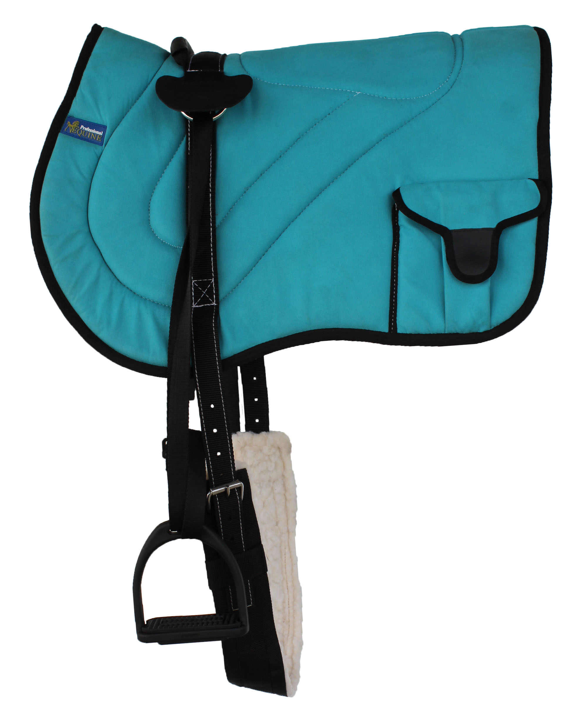 Horse SADDLE PAD Western Trail Fleece Padded Adjustable Bareback Pad
