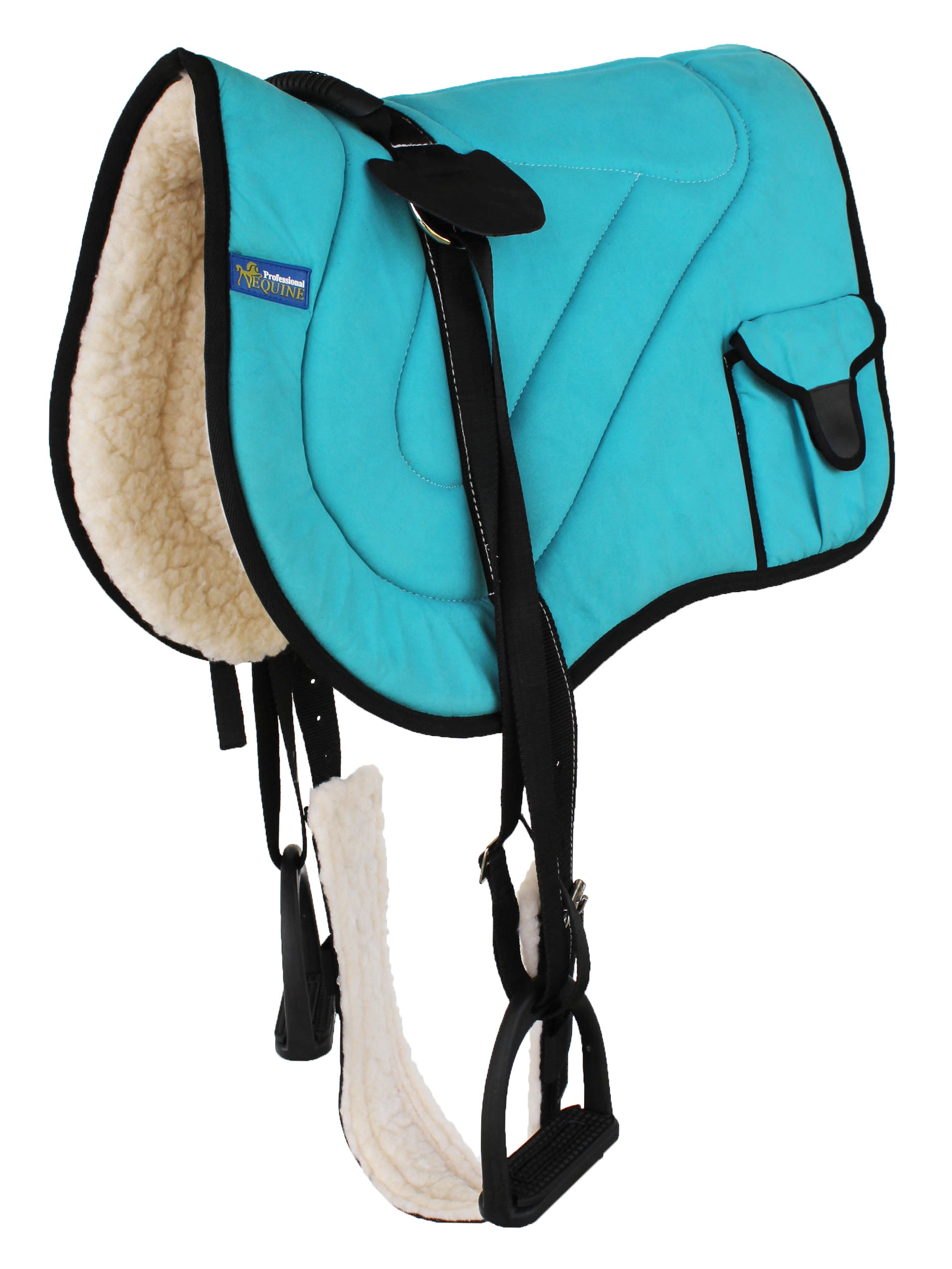 Horse SADDLE PAD Western Trail Fleece Padded Adjustable Bareback Pad