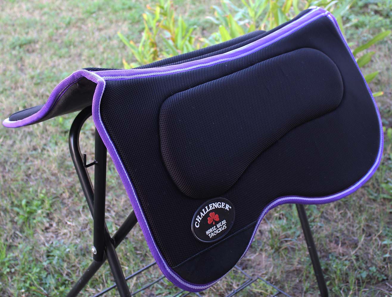 Western Horse SADDLE PAD Anti slip Memory Foam Black Black Purple Light