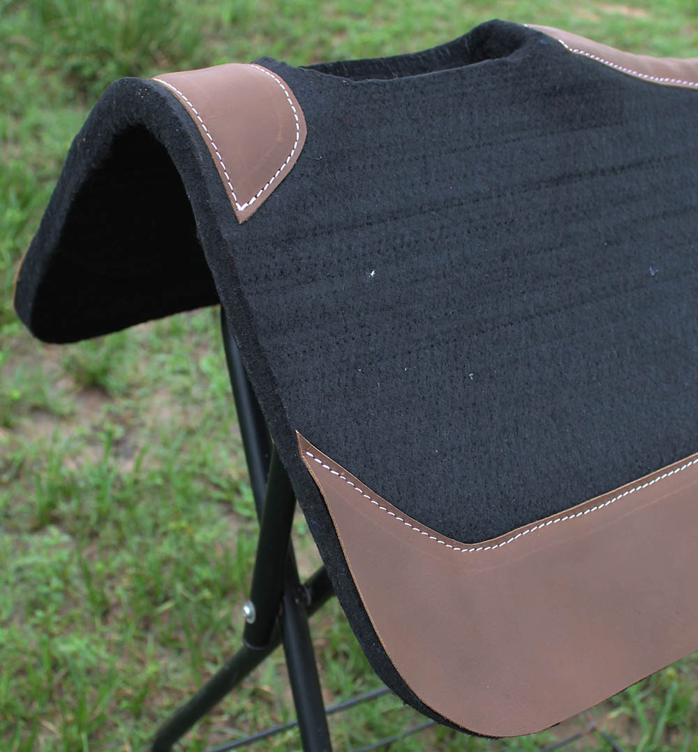 Western Horse Contour Wool Felt Orthopedic Saddle Pad Rodeo Tack Equine