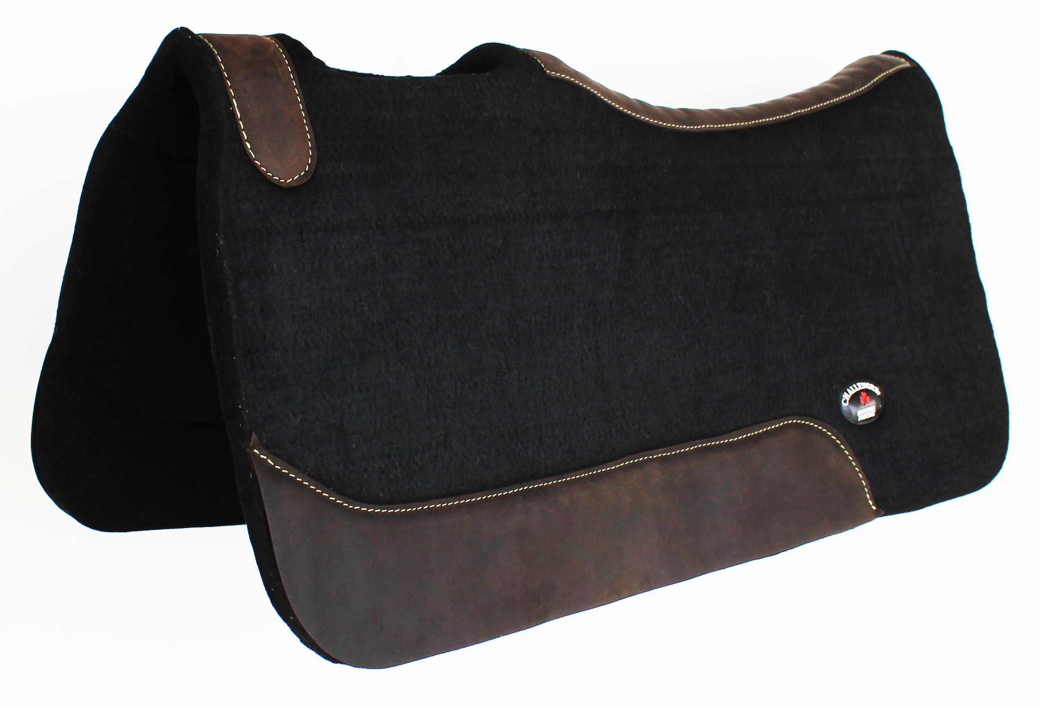 Western Horse Contour Wool Felt Orthopedic Saddle Pad Rodeo Tack Equine